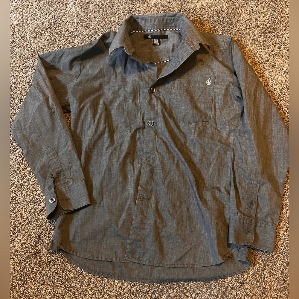 Volcom Boys Youth Sz L/12 Dress Shirt
